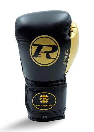 Junior Synthetic Leather Training Glove Black / Gold Juniors